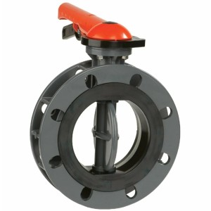 Затвор дисковый ПВХ Butterfly Valve Ду150 Ру10 межфланцевый в Махачкале